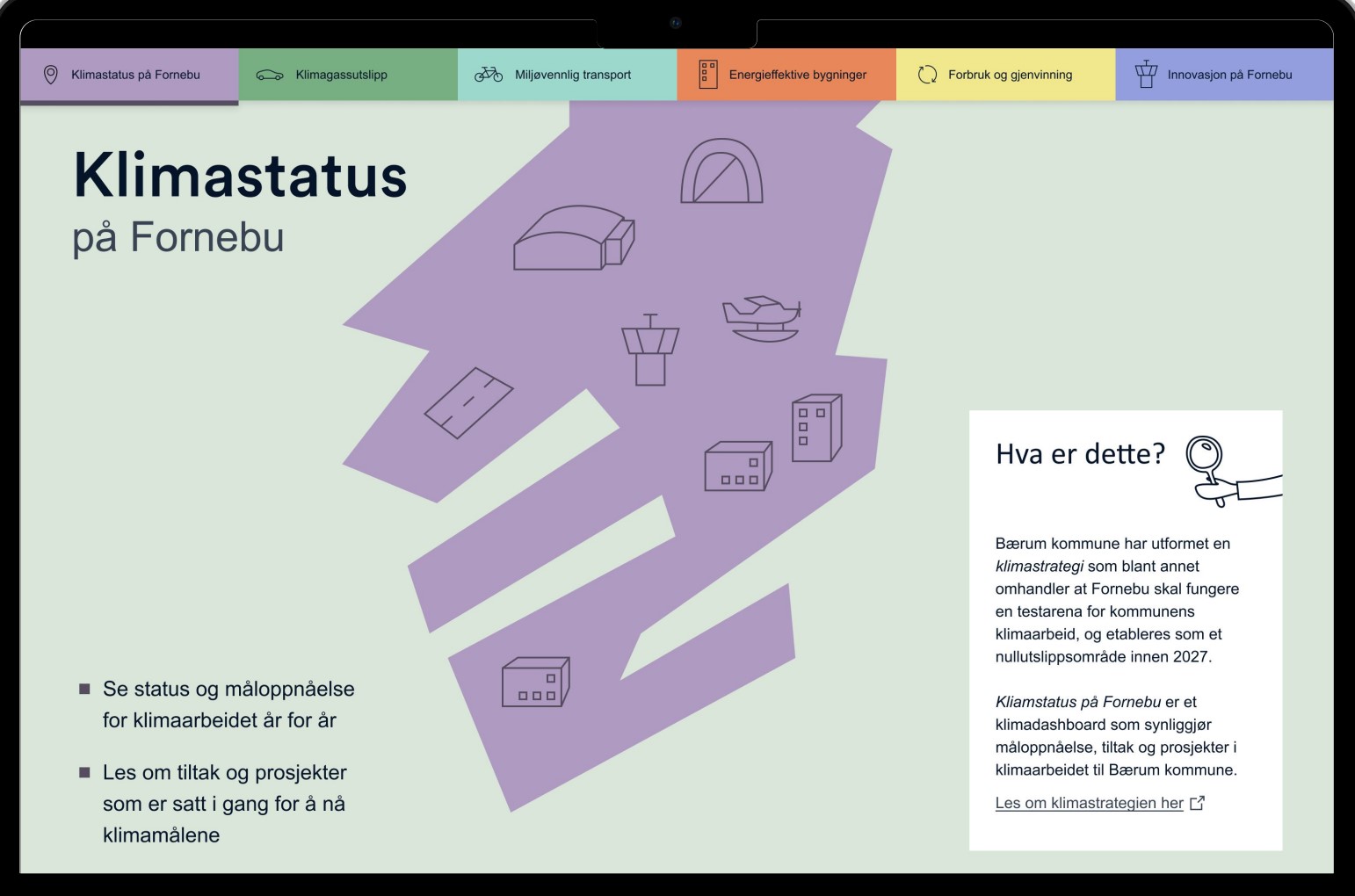 Visualisering av klimadata fra Fornebu