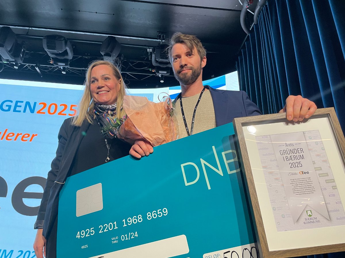 OTee kåret til Årets gründer i Bærum 2025